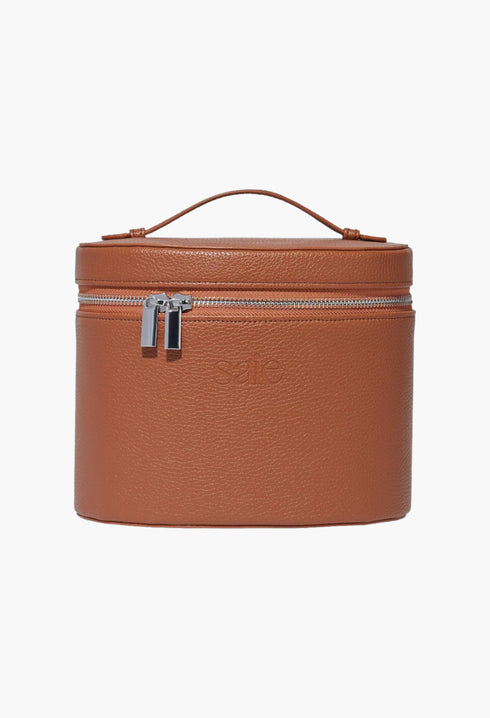 Mini Vanity Case In Brown - GLAM MODA